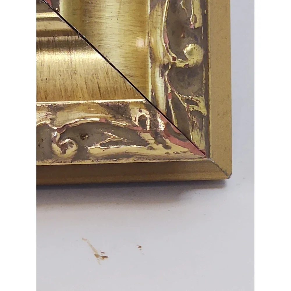 Vtg Solid Wood Ornate Goldtone Picture Frame 10x13 Florentine Collection Gilt
